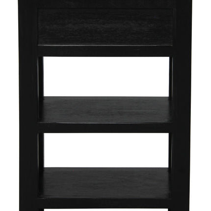 Elliot 1 Drawer Lamp Table (Black)