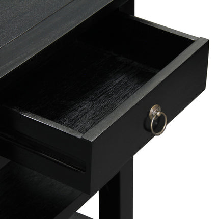 Elliot 1 Drawer Lamp Table (Black)