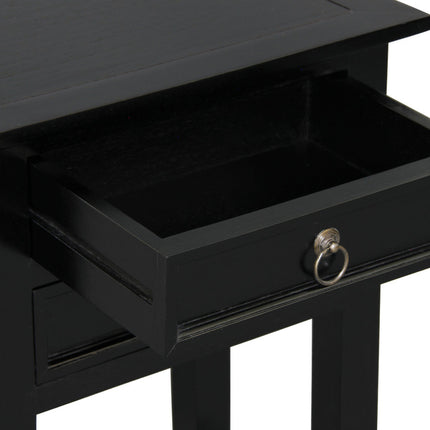 Elliot 2 Drawer Lamp Table (Black)
