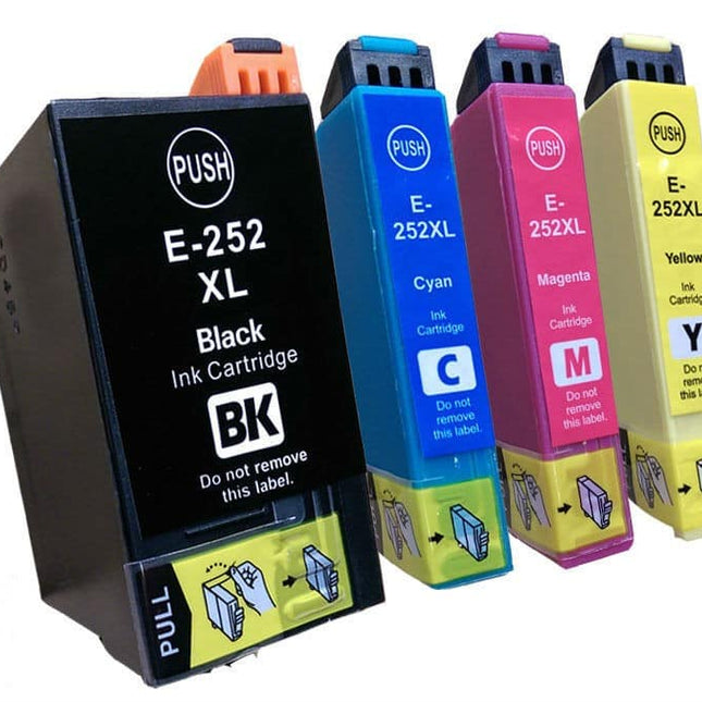 Compatible Premium 4 Pack 252XL Compatible Ink Cartridges [C13T253192-C13T253492] [1BK,1C,1M,1Y] - for use in Epson Printers