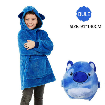 Kids Comfy Blanket Hoodie Ultra Plush Giant Sweatshirt Huggle Fleece Warm Hooded