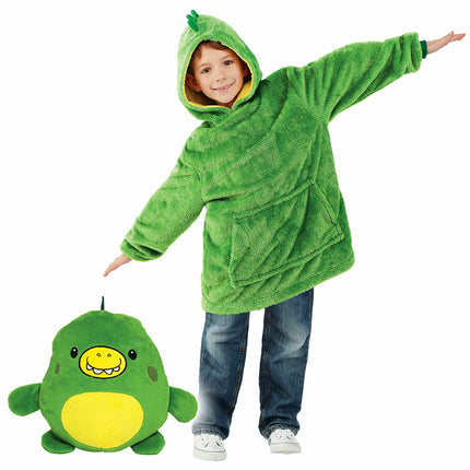 Kids Comfy Blanket Hoodie Ultra Plush Giant Sweatshirt Huggle Fleece Warm Hooded