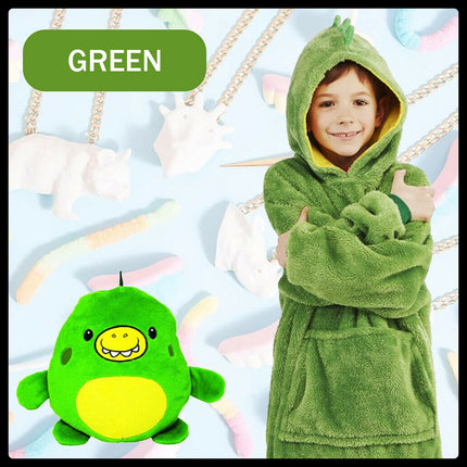 Kids Comfy Blanket Hoodie Ultra Plush Giant Sweatshirt Huggle Fleece Warm Hooded