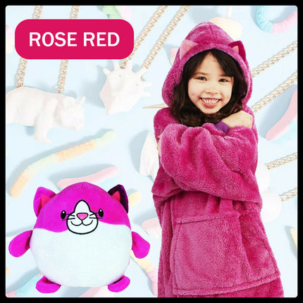 Kids Comfy Blanket Hoodie Ultra Plush Giant Sweatshirt Huggle Fleece Warm Hooded