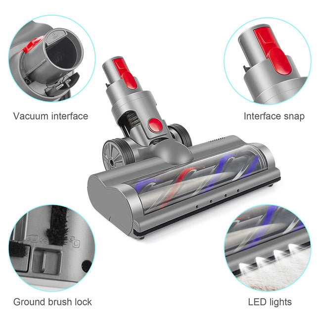 Turbo Brush Roller Head Electric Floor Carpet Head LED For Dyson V7 V8 V10 V11 V15