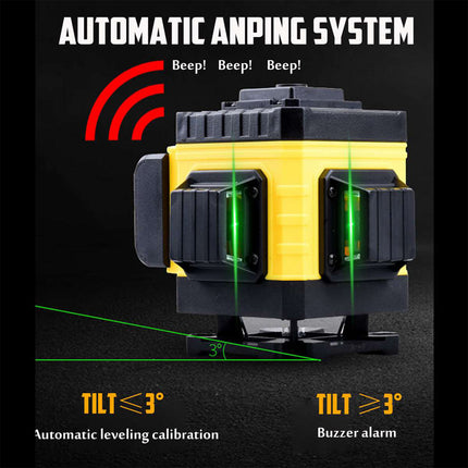 16 Line Laser Level 4D Green Light Auto Self Leveling 360�� Rotary Cross  ?