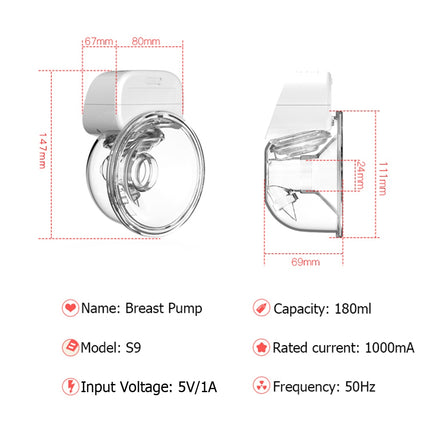 Portable Electric Breast Pump Wearable USB Silent Hands-Free Automatic Milker