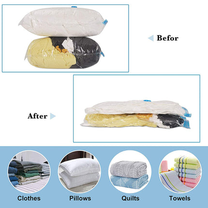 6PCS 60x50CM Vacuum Storage Bag Clothes Sealer Bags Space Saver Storage Seal Compressing
