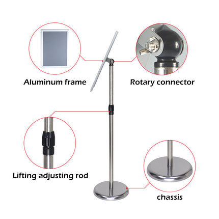 A4 Floor Poster Stand Foyer Pedestal Sign Holder Business Menu Display