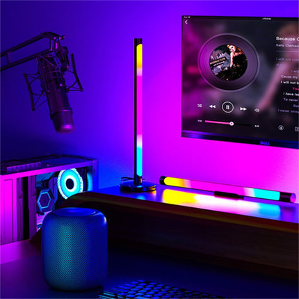 40CM RGB LED Bedside Table Floor Corner Lamp TV Cabinet Light Stand Gaming Decor