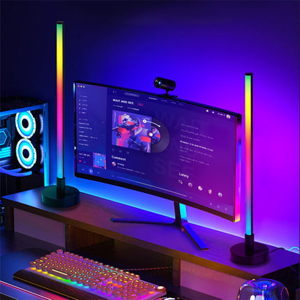 40CM RGB LED Bedside Table Floor Corner Lamp TV Cabinet Light Stand Gaming Decor