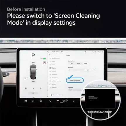 Tesla Model 3/Y Navigation Screen Tempered Glass Screen Protector Clear Matte Finish
