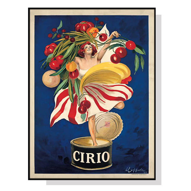 50cmx70cm Cirio By Leonetto Cappiello Black Frame Canvas Wall Art