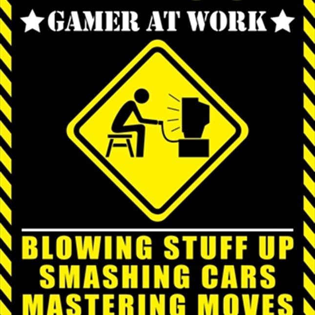 Gamer At Work Poster