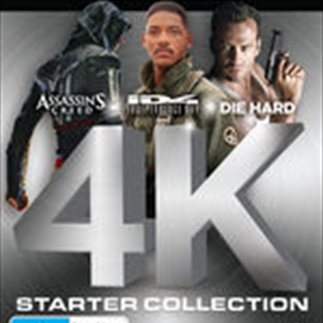 Assassin's Creed/Independance Day/Die Hard - 3 Movie Action Starter Pack (SANITY EXCLUSIVE) UHD