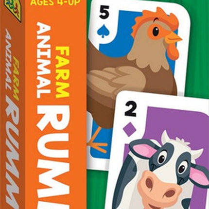 School Zone Farm Animal Rummy Flash Card Game