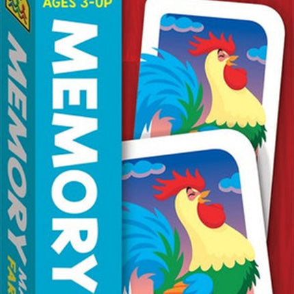 School Zone Memory Match Farm Flash Card Game