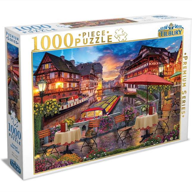 Sunset Over Canal 1000 Piece Puzzle