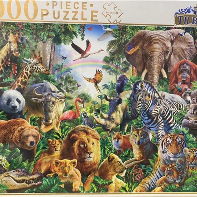 Wild Animal Collage 1000 Piece Puzzle