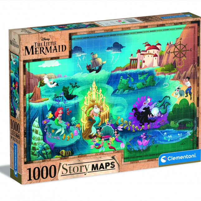 Clementoni Puzzle The Little Mermaid Story Maps 1000 pieces