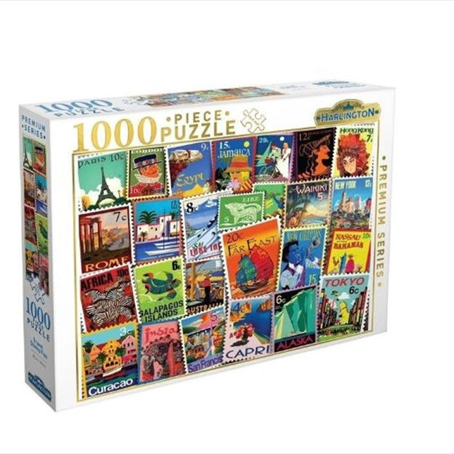 Harlington Travel Stamp Fun Puzzle 1000pc