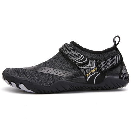 Men Women Water Shoes Barefoot Quick Dry Aqua Sports Shoes - Black Size EU37 = US4