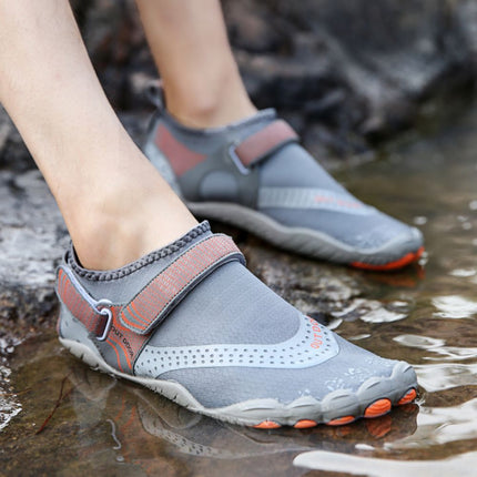 Men Women Water Shoes Barefoot Quick Dry Aqua Sports Shoes - Grey Size EU40 = US7