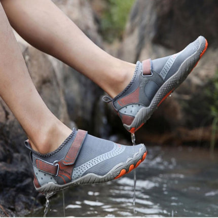 Men Women Water Shoes Barefoot Quick Dry Aqua Sports Shoes - Grey Size EU46 = US11