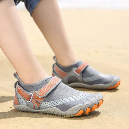 Kids Water Shoes Barefoot Quick Dry Aqua Sports Shoes Boys Girls - Grey Size Bigkid US2=EU32