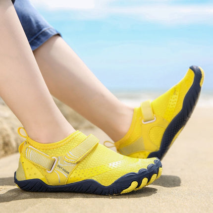 Kids Water Shoes Barefoot Quick Dry Aqua Sports Shoes Boys Girls - Yellow Size Bigkid US2=EU32