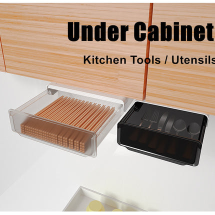 Under Desk Drawer Slide-out Large Office Organizers and Storage Drawers - Small Black