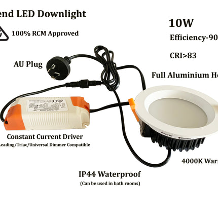 12 x 10W LED IP44 Dimmable Down Light Kit