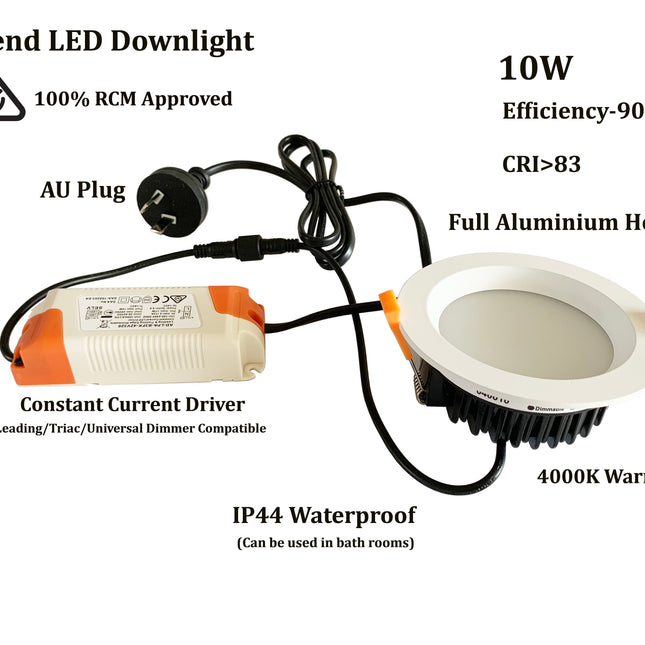 12 x 10W LED IP44 Dimmable Down Light Kit