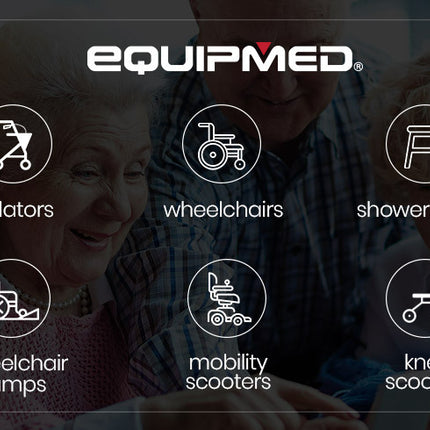 EQUIPMED Knee Walker Scooter Folding Mobility Alternative to Crutches Wheelchair