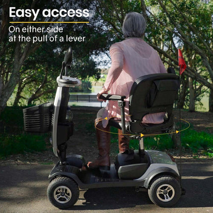 EQUIPMED Mobility Scooter Electric Motorized Ride On E-Scooter for Elderly Older Adult Handicap Aid