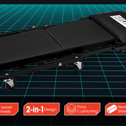 BULLET Folding Creeper Mechanics Stool Seat Trolley Garage Workshop Mechanic