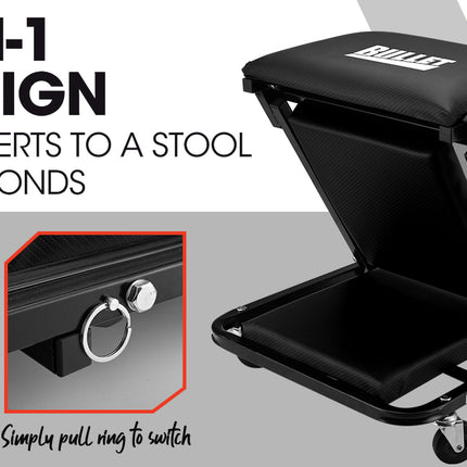 BULLET Folding Creeper Mechanics Stool Seat Trolley Garage Workshop Mechanic