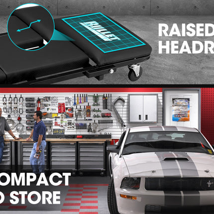 BULLET Folding Creeper Mechanics Stool Seat Trolley Garage Workshop Mechanic