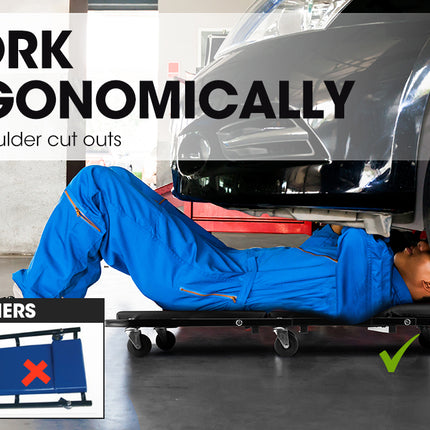 BULLET Folding Creeper Mechanics Stool Seat Trolley Garage Workshop Mechanic