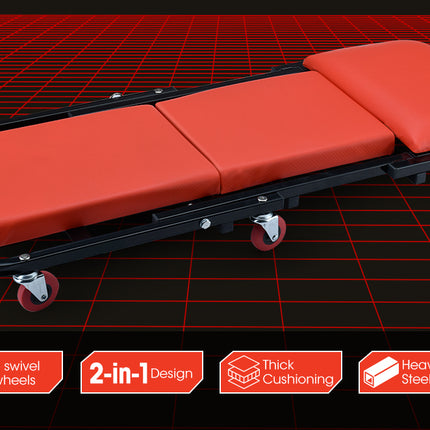 BULLET Folding Creeper Mechanics Stool Seat Trolley Garage Mechanic Workshop