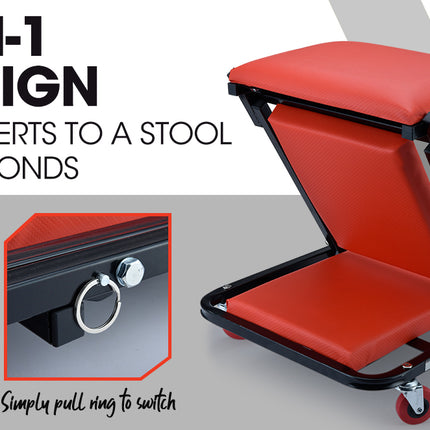 BULLET Folding Creeper Mechanics Stool Seat Trolley Garage Mechanic Workshop