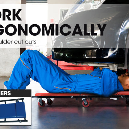 BULLET Folding Creeper Mechanics Stool Seat Trolley Garage Mechanic Workshop