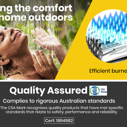 Thermomate Outdoor Water Heater Gas Camping Portable Tankless Hot Shower