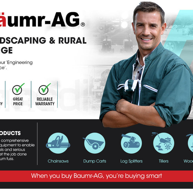 Baumr-AG 38CC Petrol Commercial Chainsaw 16 Bar E-Start 3.2 HP Chain Saw