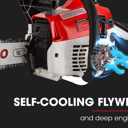 Baumr-AG 38CC Petrol Commercial Chainsaw 16 Bar E-Start 3.2 HP Chain Saw