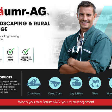 Baumr-AG 45CC Petrol Chainsaw Commercial 18 Bar Chain Saw E-Start Pruning