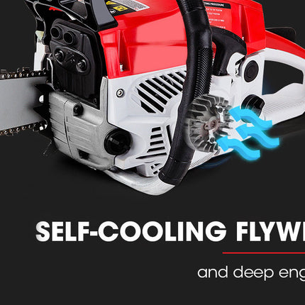 Baumr-AG 45CC Petrol Chainsaw Commercial 18 Bar Chain Saw E-Start Pruning