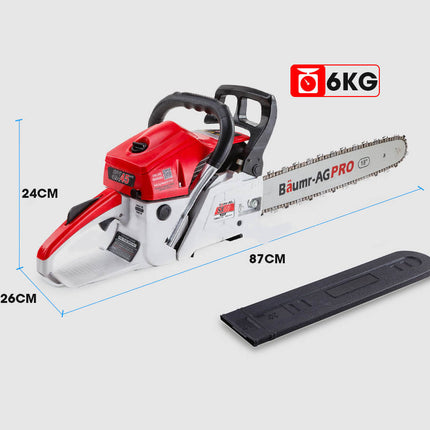 Baumr-AG 45CC Petrol Chainsaw Commercial 18 Bar Chain Saw E-Start Pruning
