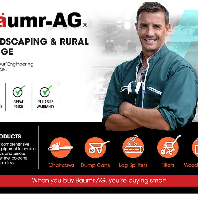 Baumr-AG 52CC Petrol Commercial Chainsaw 20 Bar E-Start Chain Saw