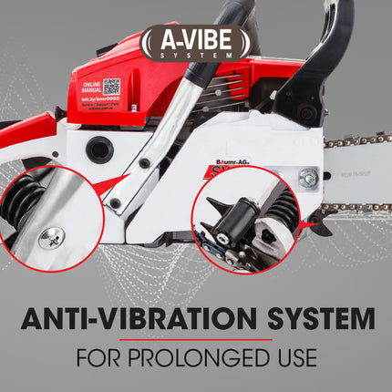 Baumr-AG 52CC Petrol Commercial Chainsaw 20 Bar E-Start Chain Saw